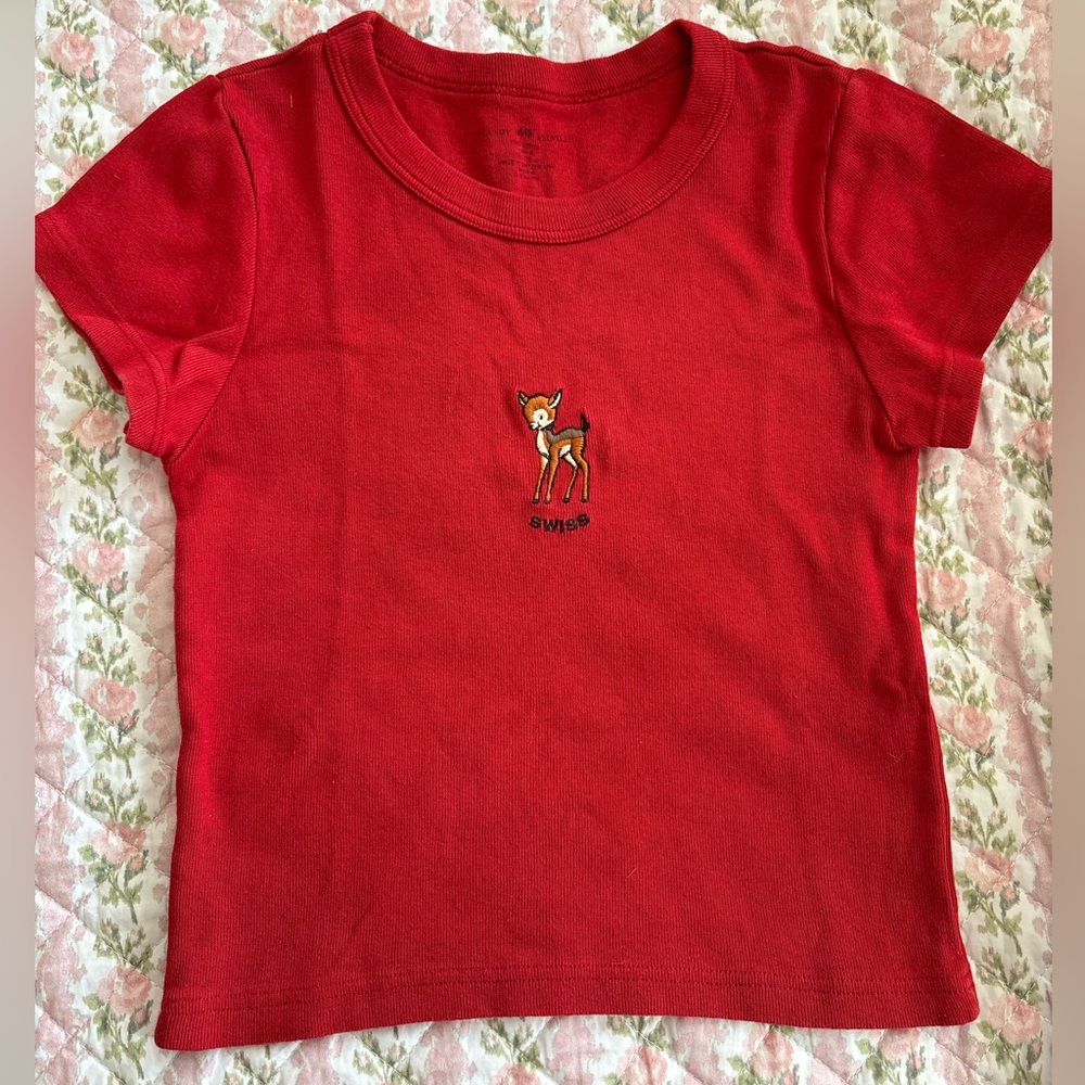 Brandy Melville swiss deer tee